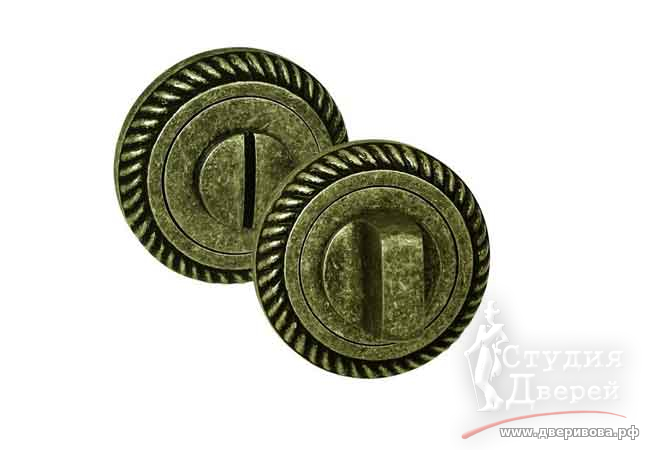 Завертка PALIDORE сантехническая на круглой розетке OL4 ABB античная бронза (серия Винтаж)