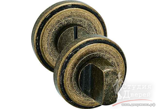 Завертка PALIDORE сантехническая на круглой розетке OL6 ABB античная бронза (серия Винтаж)