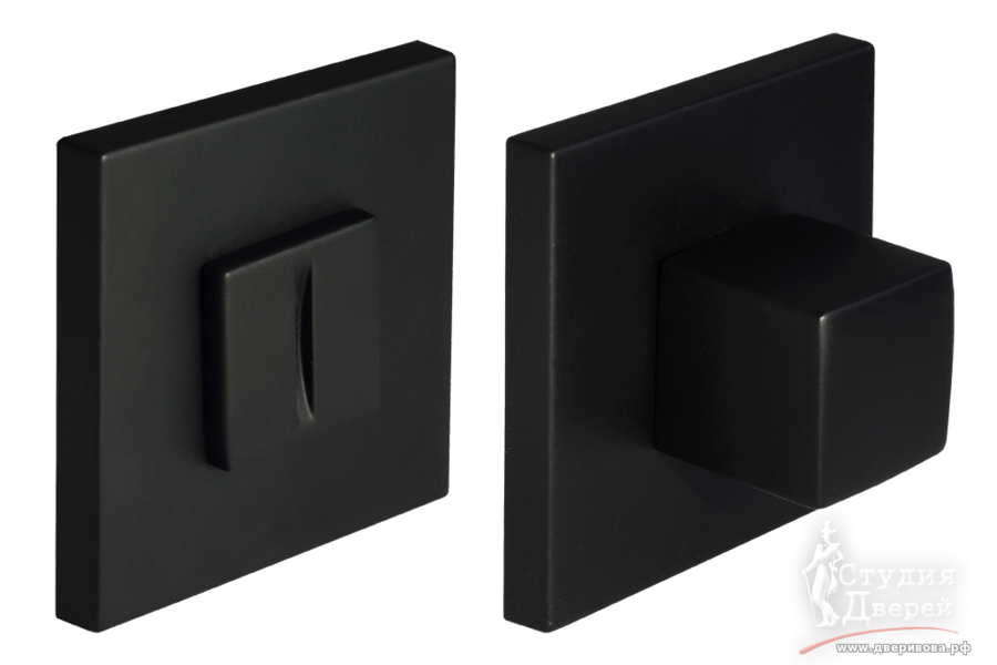 Завертка сантехническая, на квадратной розетеке 6 мм, MH-WC-S6 BL черный