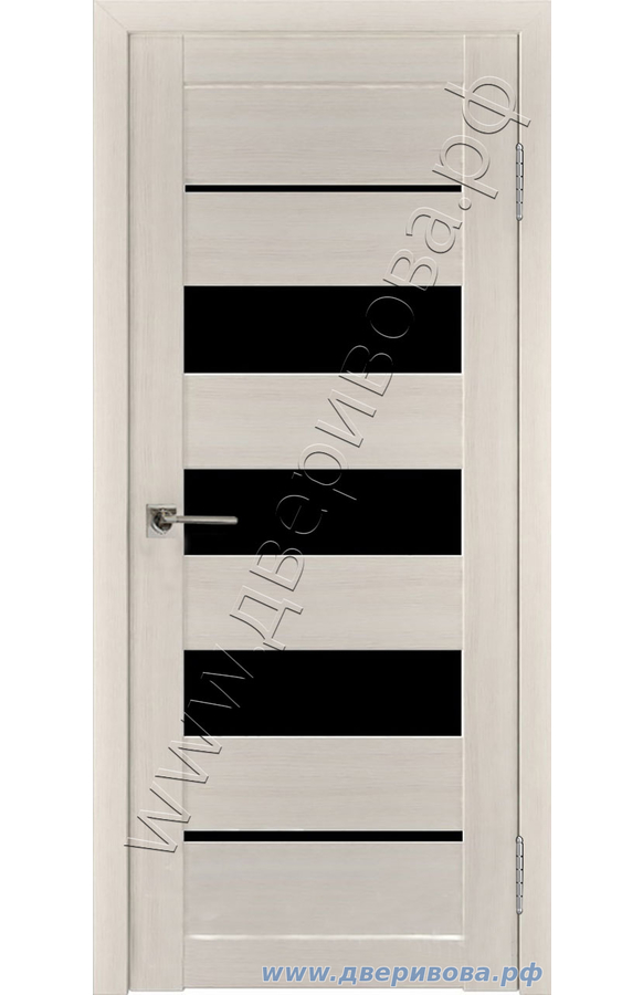 Полотно дверное Atum Х22 ЭКО-шпон Бьянко (стекло BLACK GLOSS)